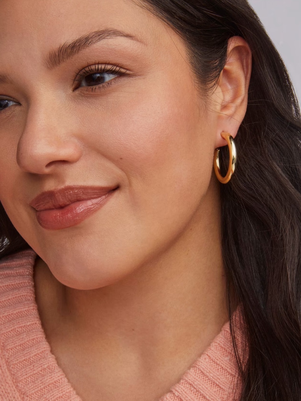 Kendra Scott Colette Gold Hoop Earrings - Polished Chunky Hoops - Picture 3 of 4